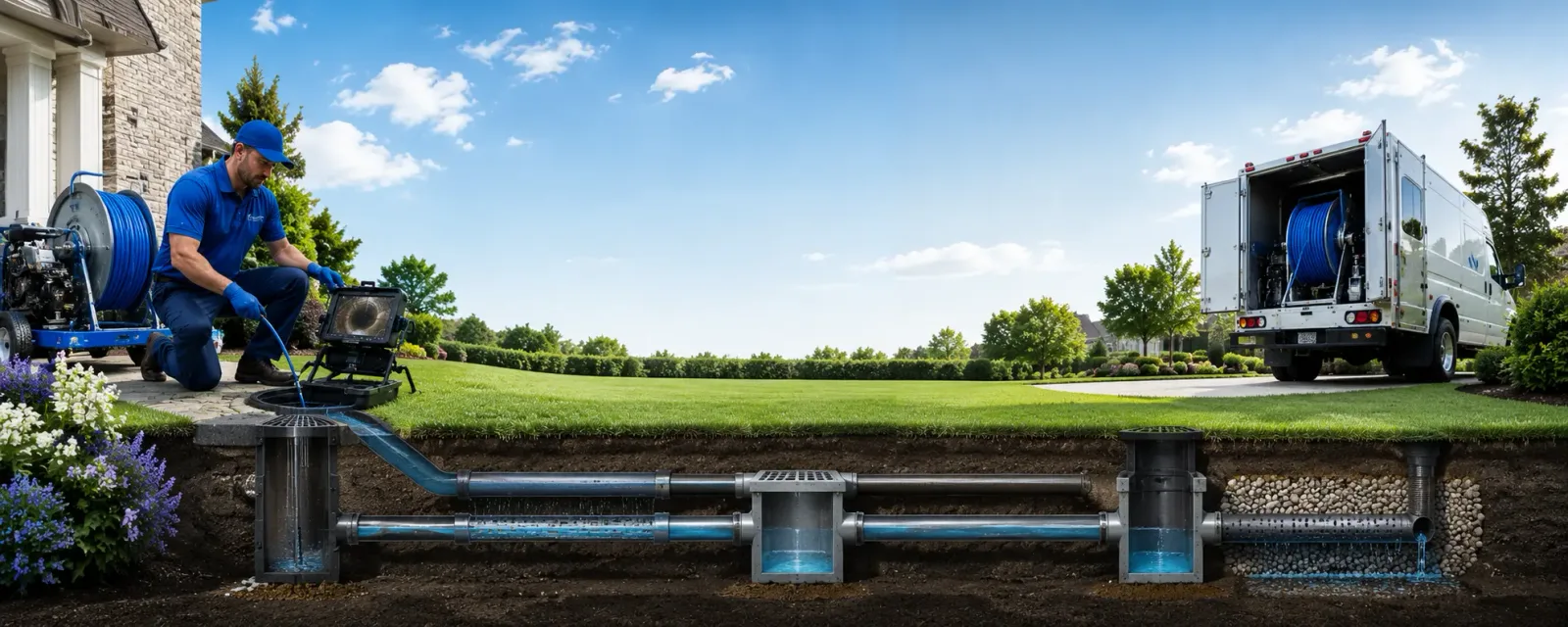 Outdoor drain cleaning information for Mustang, OK